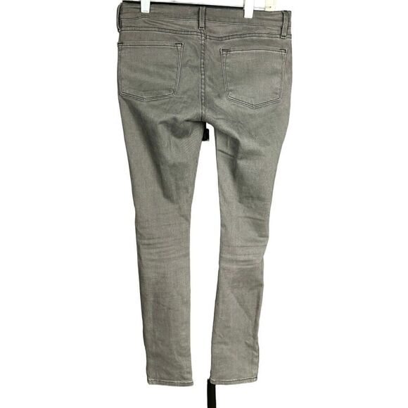 Frame Thatcher Le Skinny de Jeanne Size 27 Zipper Trimmed Gray Wash Jeans Ankle - Picture 3 of 12